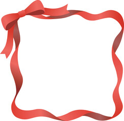 赤いリボンのフレーム