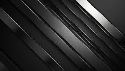 Obraz premium Abstract black and silver stripes and free space for design