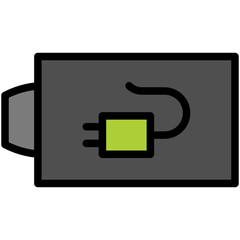 low battery filled line icon