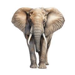 Obraz premium Stunningly Lifelike Elephant Photograph: Capture the majestic presence and intricate details of a realistic elephant in this high-resolution image, perfect for enhancing any space or project.