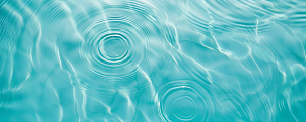 Close-up image of water surface with gentle ripples and concentric rings, capturing the serene and refreshing essence of calm water
