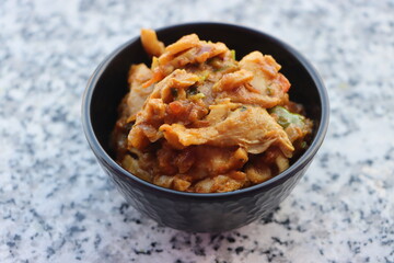 Oyster mushroom masala, pleurotus mushroom curry, cooked in Indian sauce
