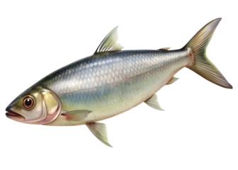 Herring fish, isolated on  background