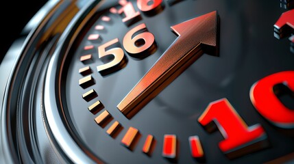 A speedometer design for car auto dashboards, showcasing abstract technology with a download progress bar or round indicator representing web speed. This vector design merges automotive 