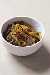 Spiny gourd stir fry, asian food