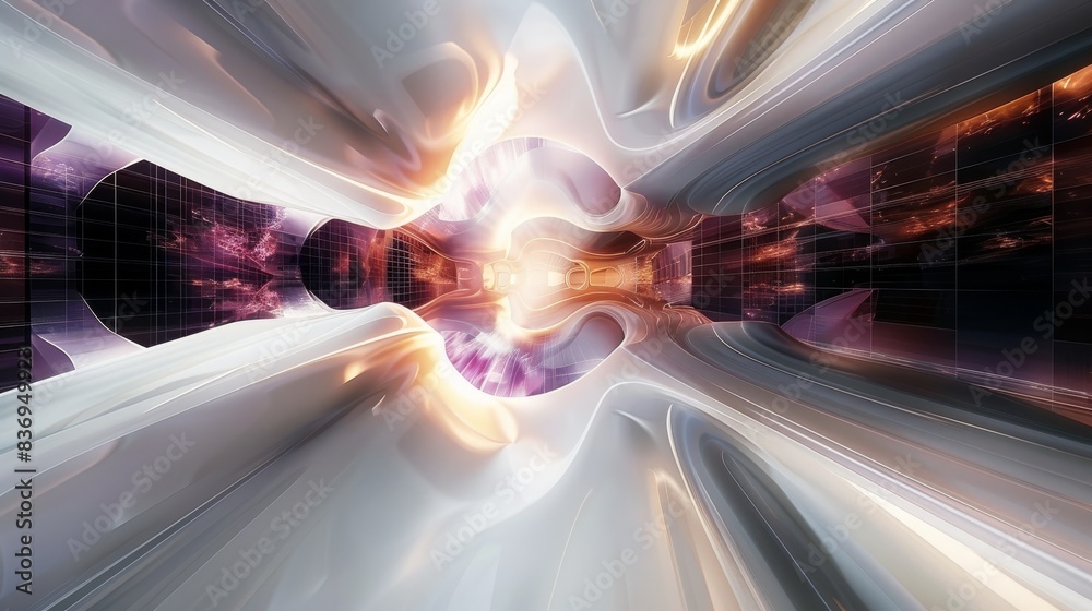 Poster 3d background abstract, technology abstract background. Generative AI.
