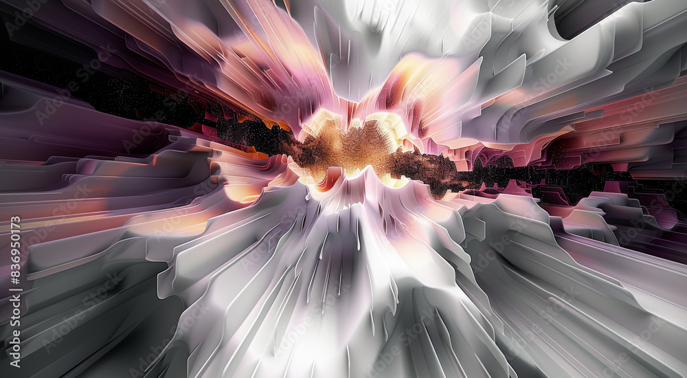 Poster 3d background abstract, technology abstract background. Generative AI.