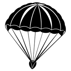 parachute in the sky vector illustration