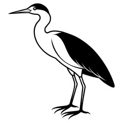 heron isolated vector illustration on a white background