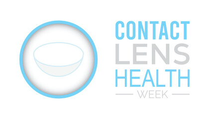 Contact Lens Health Week is observed every year on August.banner design template Vector illustration background design.