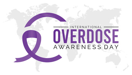 International Overdose Awareness Day is observed every year on August.banner design template Vector illustration background design.