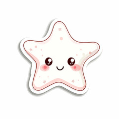 Cute smiling starfish cartoon art illustration element