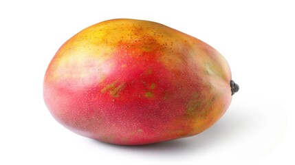 A high-resolution image of a ripe mango, isolated on a white background with clipping path