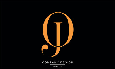 JO, OJ Abstract Letters Logo Monogram Design Font Icon Vector Initials