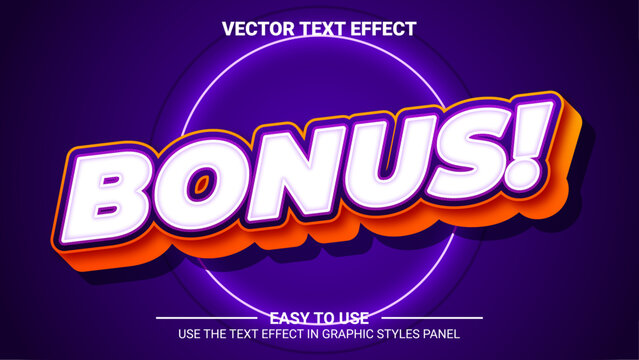 3d bonus editable text effect