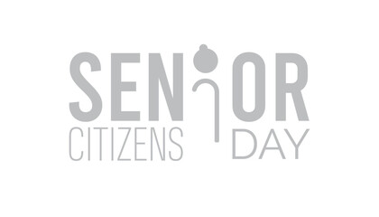 Senior Citizens Day is observed every year on August.banner design template Vector illustration background design.