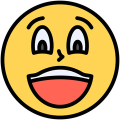 laugh filled line icon