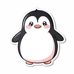 Cute Cartoon Penguin Sticker Design art illustration element