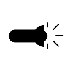 Flashlight icon flat design,vector illustration