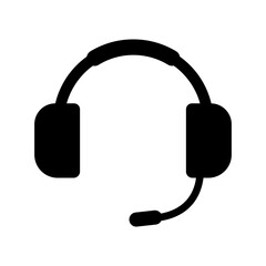 gamers Headphone icon flat design vector illustration