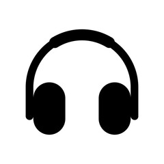 Headphone icon flat design vector illustration