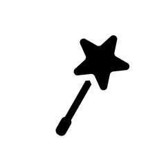 flat design magic wand icon,vector illustration
