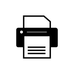 Printer text icon vector illustration