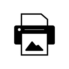 Printer picture icon vector illustration