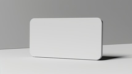 Rectangular blank white empty paper board mockup