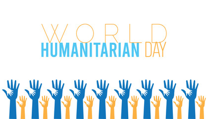World Humanitarian Day is observed every year on August.banner design template Vector illustration background design.