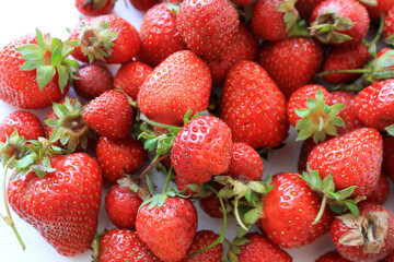 a lot of red strawberries