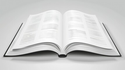 Fototapeta premium A realistic white book vector mockup