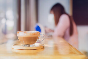 Coffee break in a cafe