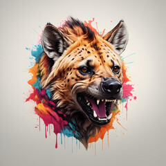 Hand Drawn Hyena Head Mascot