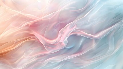 Soft Pastel Abstract Fluid Wave Design for Calming Modern Background