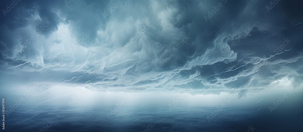 Leinwandbilder Soft focus storm clouds create a dramatic atmosphere in the image, leaving room for additional elements or text within the copy space image.