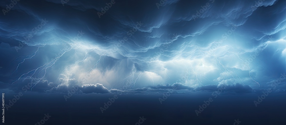 Leinwandbilder Soft focus storm clouds create a dramatic atmosphere in the image, leaving room for additional elements or text within the copy space image.