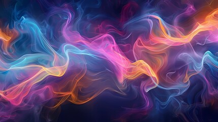 Fototapeta premium Abstract background a colorful series of smoke wave swirl, Generative AI illustrations. 