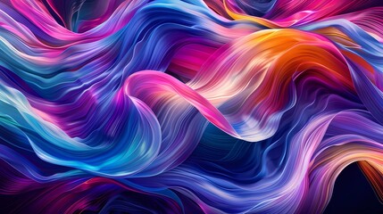 Obraz premium Abstract background a colorful series of smoke wave swirl, Generative AI illustrations. 