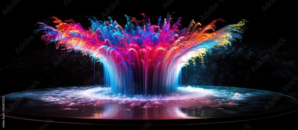 Aufkleber A fountain with vibrant color flow, creating a mesmerizing display around the copy space image.