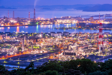 岡山県　倉敷市　水島工場夜景