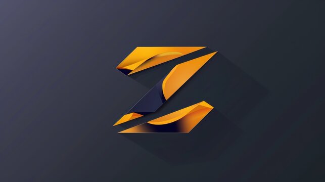 A simple design featuring a yellow and black z logo on a dark background, great for use in branding or marketing materials