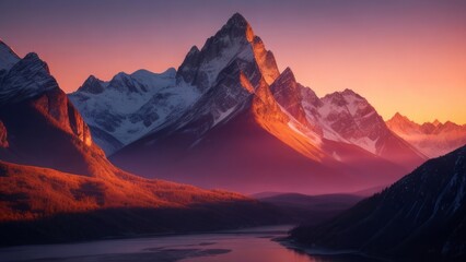 Beautiful scenery of mountains