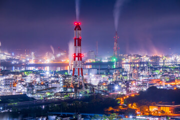 岡山県　倉敷市　水島工場夜景