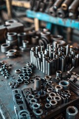 Tools and equipment on a worktable