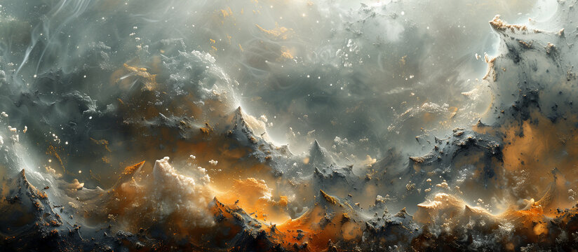 An explosion and collage of different natural Earth textures mixed in beautiful abstract background, 4K