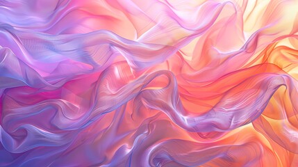 Obraz premium silk, vibrant pastels, digital sketch, smooth texture, ethereal