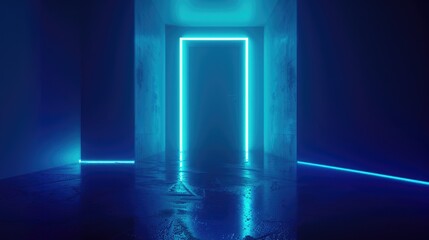 Blue Light Through Door