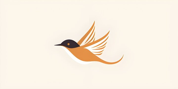 recommend clip art: The minimalist logo design features a cuckoo bird on a white background,Include lines as additional design element
