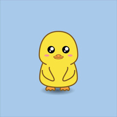  cute baby duck vector design illustration line art. Eps 10